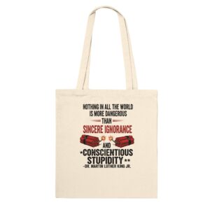 The "Sincere Ignorance" Quote Tote | Premium Heavyweight Cotton